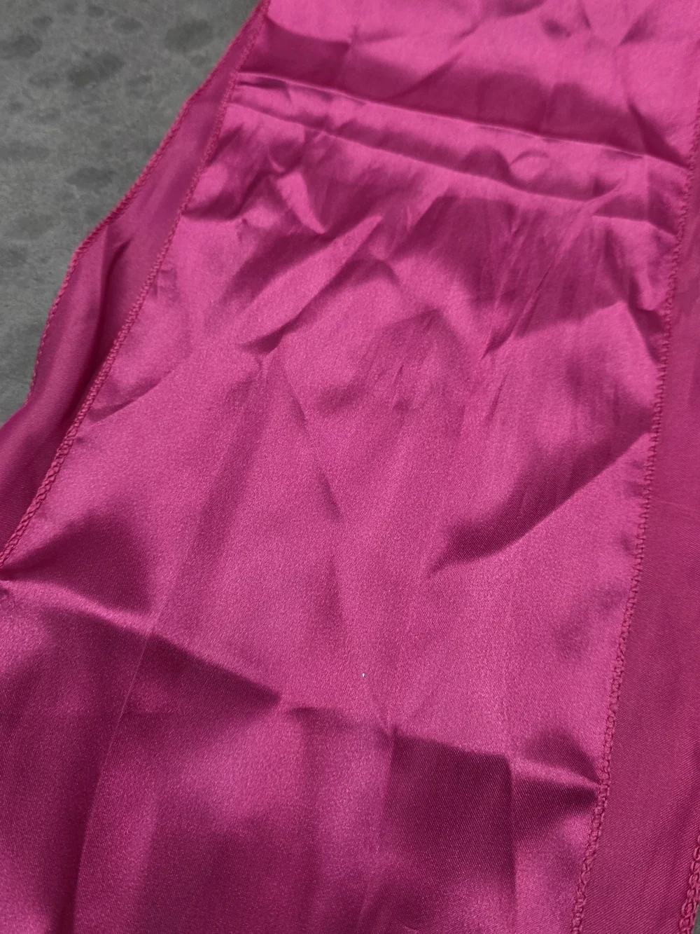 Vibrant Hot Pink Satin Fabric Chair Sasches